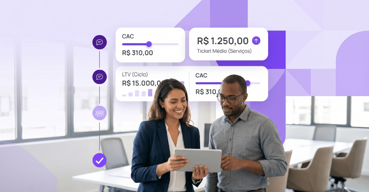 Indicadores comerciais para empresas de servi&ccedil;os